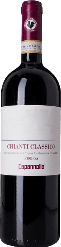 34,95 € 免费送货 | 红酒 Capannelle 预订 D.O.C.G. Chianti Classico 托斯卡纳 意大利 Sangiovese 瓶子 75 cl