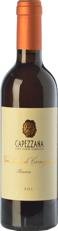 57,95 € Бесплатная доставка | Сладкое вино Capezzana Резерв I.G.T. Vin Santo di Carmignano Тоскана Италия Trebbiano, San Colombano Половина бутылки 37 cl