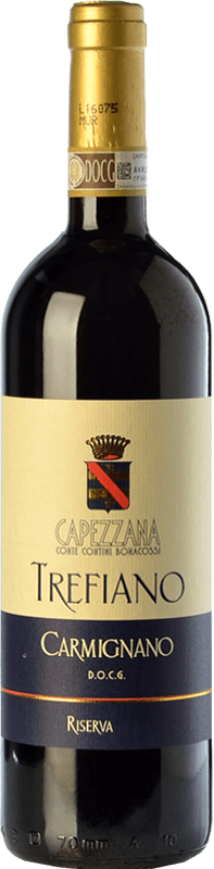 44,95 € Free Shipping | Red wine Capezzana Riserva Trefiano Reserve D.O.C.G. Carmignano Tuscany Italy Cabernet Sauvignon, Sangiovese, Canaiolo Bottle 75 cl
