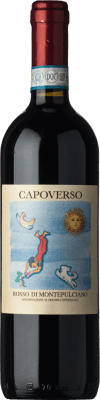 16,95 € Spedizione Gratuita | Vino rosso Capoverso D.O.C. Rosso di Montepulciano Toscana Italia Sangiovese, Canaiolo Bottiglia 75 cl