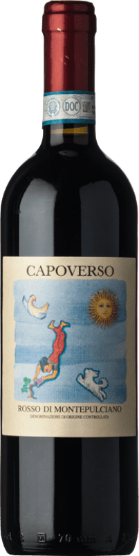 12,95 € Free Shipping | Red wine Capoverso D.O.C. Rosso di Montepulciano Tuscany Italy Sangiovese, Canaiolo Bottle 75 cl