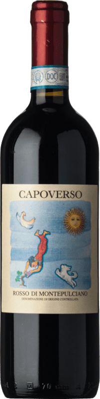 16,95 € Spedizione Gratuita | Vino rosso Capoverso D.O.C. Rosso di Montepulciano Toscana Italia Sangiovese, Canaiolo Bottiglia 75 cl