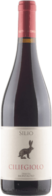 23,95 € Envio grátis | Vinho tinto Montauto Silio D.O.C. Maremma Toscana Tuscany Itália Ciliegiolo Garrafa 75 cl
