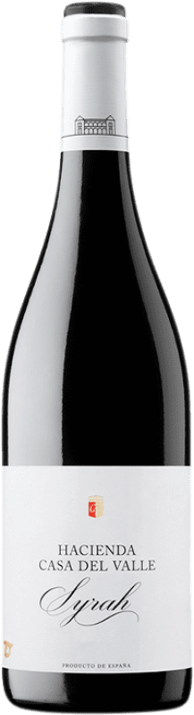 6,95 € Envio grátis | Vinho Tinto Casa del Valle Hacienda Jovem I.G.P. Vino de la Tierra de Castilla Castela-Mancha Espanha Syrah 75 cl