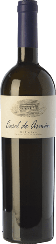 18,95 € Envío gratis | Vino blanco Casal de Armán D.O. Ribeiro Galicia España Godello, Treixadura, Albariño Botella 75 cl