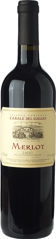 11,95 € Envio grátis | Vinho tinto Casale del Giglio I.G.T. Lazio Lácio Itália Merlot Garrafa 75 cl