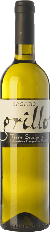 8,95 € Envio grátis | Vinho branco Casano I.G.T. Terre Siciliane Sicília Itália Grillo Garrafa 75 cl