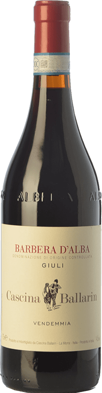26,95 € Envoi gratuit | Vin rouge Cascina Ballarin Giuli D.O.C. Barbera d'Alba Piémont Italie Barbera Bouteille 75 cl