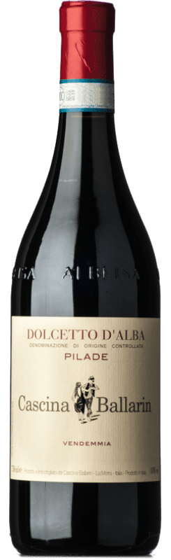 12,95 € Kostenloser Versand | Rotwein Cascina Ballarin Pilade D.O.C.G. Dolcetto d'Alba Piemont Italien Dolcetto Flasche 75 cl