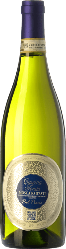 9,95 € Spedizione Gratuita | Vino dolce Cascina Fonda Bel Piano D.O.C.G. Moscato d'Asti Piemonte Italia Moscato Bianco Bottiglia 75 cl