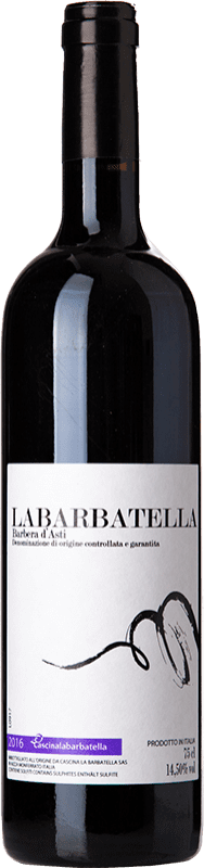 15,95 € 免费送货 | 红酒 La Barbatella D.O.C. Barbera d'Asti 皮埃蒙特 意大利 Barbera 瓶子 75 cl