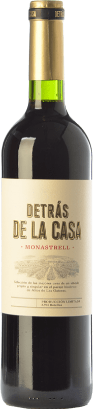 23,95 € Envío gratis | Vino Tinto Uvas Felices Detrás de la Casa Crianza D.O. Yecla Región de Murcia España Monastrell 75 cl