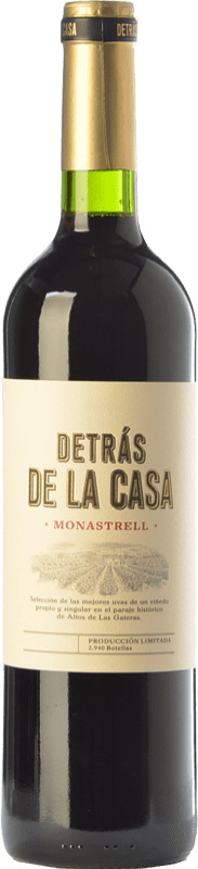 11,95 € Envío gratis | Vino tinto Uvas Felices Detrás de la Casa Crianza D.O. Yecla Región de Murcia España Monastrell Botella 75 cl