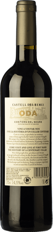 16,95 € Free Shipping | Red wine Castell del Remei Oda Crianza D.O. Costers del Segre Catalonia Spain Tempranillo, Merlot, Syrah, Cabernet Sauvignon Magnum Bottle 1,5 L