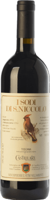 79,95 € Free Shipping | Red wine Castellare di Castellina I Sodi di S. Niccolò I.G.T. Toscana Tuscany Italy Sangiovese, Malvasia Black Bottle 75 cl