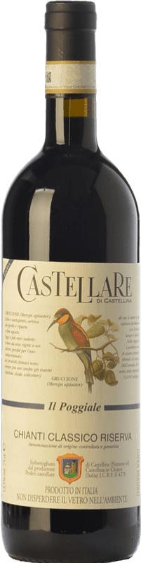 39,95 € 免费送货 | 红酒 Castellare di Castellina Il Poggiale 预订 D.O.C.G. Chianti Classico 托斯卡纳 意大利 Sangiovese, Canaiolo, Ciliegiolo 瓶子 75 cl