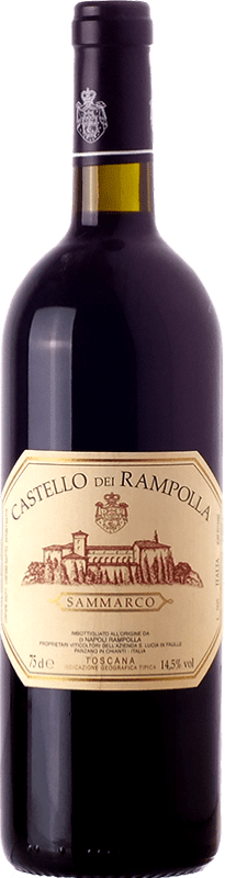 65,95 € Бесплатная доставка | Красное вино Castello dei Rampolla Sammarco I.G.T. Toscana Тоскана Италия Cabernet Sauvignon — Каберне Совиньон, Sangiovese — Санджовезе 75 cl