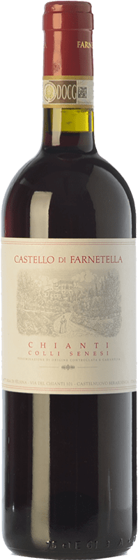 11,95 € Spedizione Gratuita | Vino rosso Castello di Farnetella Colli Senesi D.O.C.G. Chianti Toscana Italia Merlot, Sangiovese Bottiglia 75 cl