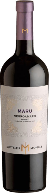 15,95 € 免费送货 | 红酒 Castello Monaci Maru I.G.T. Salento 坎帕尼亚 意大利 Negroamaro 瓶子 75 cl