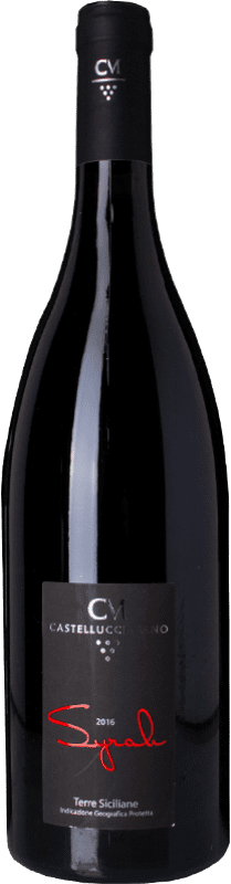 14,95 € Spedizione Gratuita | Vino rosso Castellucci Miano I.G.T. Terre Siciliane Sicilia Italia Syrah Bottiglia 75 cl