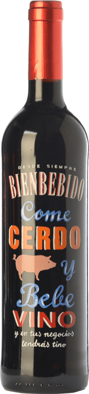 6,95 € 免费送货 | 红葡萄酒 Castillo de Maetierra Come Cerdo y Bebe Vino 珍藏 I.G.P. Vino de la Tierra Valles de Sadacia 拉里奥哈 西班牙 Tempranillo — 丹魄, Garnacha — 歌海娜 瓶装 75 cl