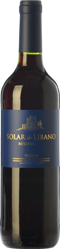 16,95 € Free Shipping | Red wine Castillo de Sajazarra Solar de Líbano Reserve D.O.Ca. Rioja The Rioja Spain Tempranillo, Grenache, Graciano Bottle 75 cl