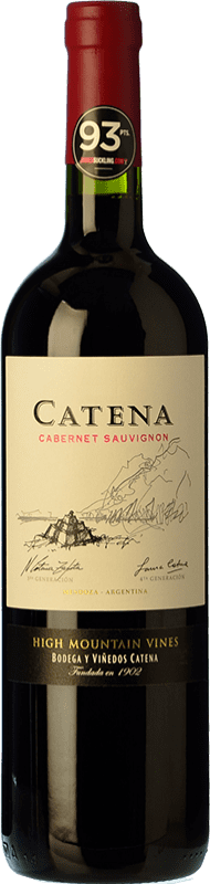 18,95 € Kostenloser Versand | Rotwein Catena Zapata Alterung I.G. Mendoza Mendoza Argentinien Cabernet Sauvignon Flasche 75 cl