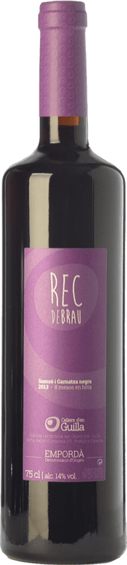 6,95 € 免费送货 | 红酒 Guilla Rec de Brau 年轻的 D.O. Empordà 加泰罗尼亚 西班牙 Grenache, Carignan 瓶子 75 cl