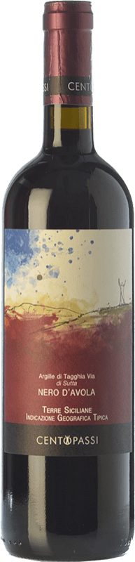 18,95 € Free Shipping | Red Wine Centopassi Argille di Tagghia Via di Sutta I.G.T. Terre Siciliane Sicily Italy Nero d'Avola Eco — Organic Bottle 75 cl