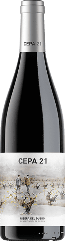 22,95 € 免费送货 | 红酒 Cepa 21 岁 D.O. Ribera del Duero 卡斯蒂利亚莱昂 西班牙 Tempranillo 瓶子 75 cl