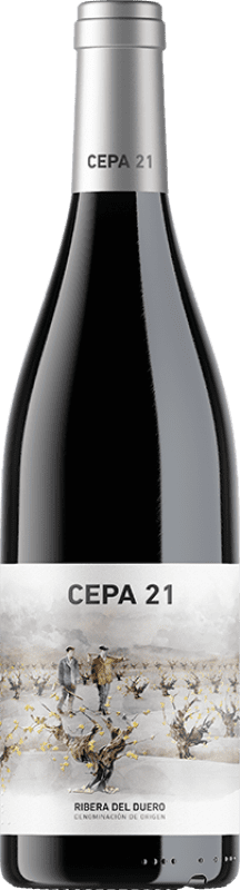 22,95 € Kostenloser Versand | Rotwein Cepa 21 Crianza — Kurze Fassreifung D.O. Ribera del Duero Kastilien und León Spanien Tempranillo Flasche 75 cl