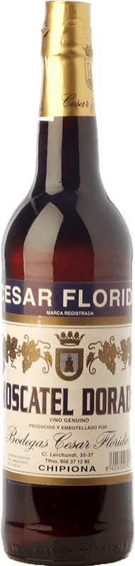 16,95 € Kostenloser Versand | Süßer Wein César Florido Moscatel Dorado I.G.P. Vino de la Tierra de Cádiz Andalusien Spanien Muscat von Alexandria Flasche 75 cl