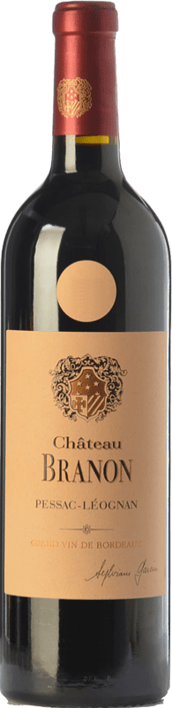 189,95 € Бесплатная доставка | Красное вино Château Branon Crianza — Крианса A.O.C. Pessac-Léognan Бордо Франция Merlot — Мерло, Cabernet Sauvignon — Каберне Совиньон, Cabernet Franc — Каберне Фран Бутылка 75 cl