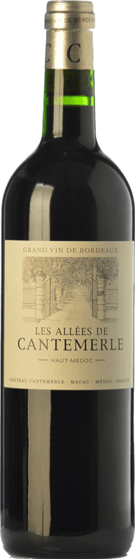 29,95 € Kostenloser Versand | Rotwein Château Cantemerle Les Allées Crianza — Kurze Fassreifung A.O.C. Haut-Médoc Bordeaux Frankreich Merlot, Cabernet Sauvignon, Cabernet Franc Flasche 75 cl