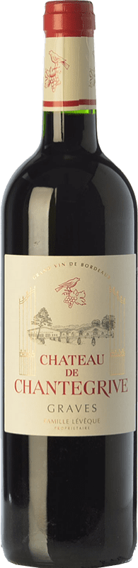 18,95 € Kostenloser Versand | Rotwein Château Chantegrive Crianza — Kurze Fassreifung A.O.C. Graves Bordeaux Frankreich Merlot, Cabernet Sauvignon Flasche 75 cl