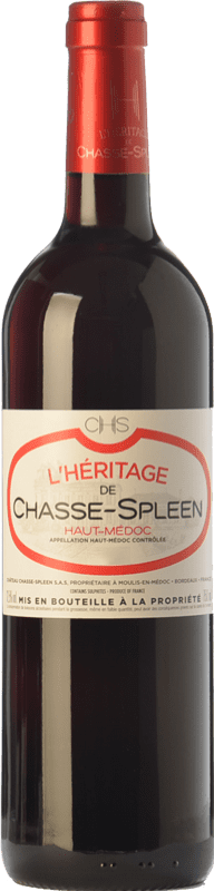 23,95 € Kostenloser Versand | Rotwein Château Chasse-Spleen L'Héritage Alterung A.O.C. Haut-Médoc Bordeaux Frankreich Merlot, Cabernet Sauvignon Flasche 75 cl