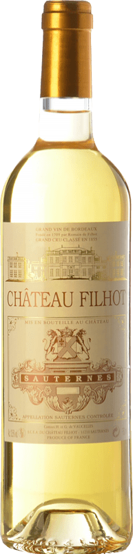 32,95 € Kostenloser Versand | Süßer Wein Château Filhot A.O.C. Sauternes Bordeaux Frankreich Sémillon, Muscadelle, Sauvignon Flasche 75 cl
