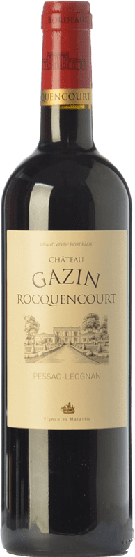 25,95 € 送料無料 | 赤ワイン Château Gazin Rocquencourt 高齢者 A.O.C. Pessac-Léognan ボルドー フランス Merlot, Cabernet Sauvignon ボトル 75 cl