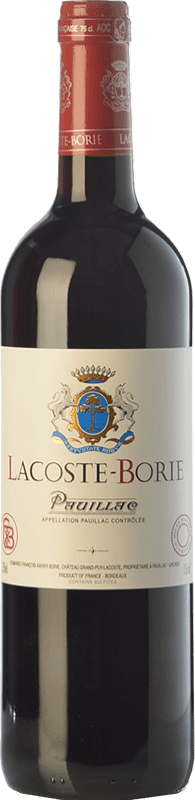 36,95 € Free Shipping | Red wine Château Grand-Puy-Lacoste Lacoste Borie Aged A.O.C. Pauillac Bordeaux France Merlot, Cabernet Sauvignon, Cabernet Franc Bottle 75 cl