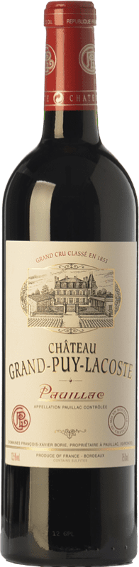 125,95 € 送料無料 | 赤ワイン Château Grand-Puy-Lacoste 高齢者 A.O.C. Pauillac ボルドー フランス Merlot, Cabernet Sauvignon ボトル 75 cl