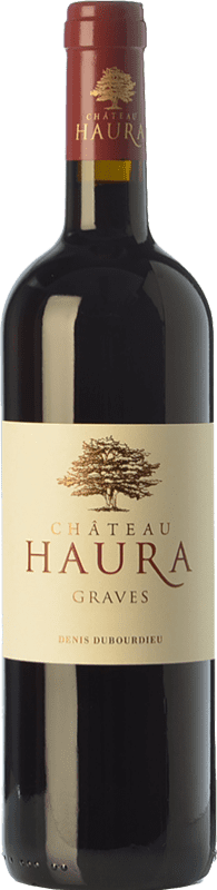 17,95 € Kostenloser Versand | Rotwein Château Haura Crianza — Kurze Fassreifung A.O.C. Graves Bordeaux Frankreich Merlot, Cabernet Sauvignon Flasche 75 cl