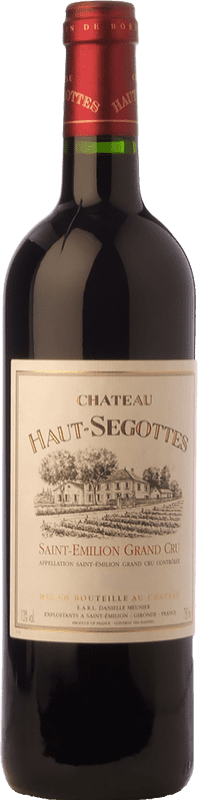 27,95 € Envio grátis | Vinho Tinto Château Haut-Segottes Grand Cru Crianza A.O.C. Saint-Émilion Bordeaux França Merlot, Cabernet Franc 75 cl