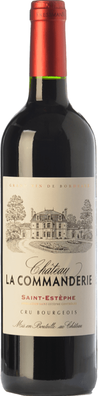 24,95 € Free Shipping | Red Wine Château La Commanderie Crianza — Aged A.O.C. Saint-Estèphe Bordeaux France Merlot, Cabernet Franc 75 cl