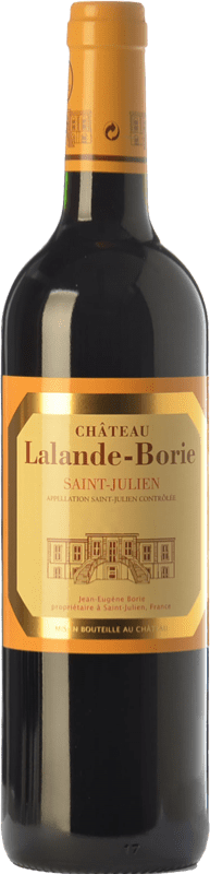 37,95 € Kostenloser Versand | Rotwein Château Lalande-Borie Crianza — Kurze Fassreifung A.O.C. Saint-Julien Bordeaux Frankreich Merlot, Cabernet Sauvignon, Cabernet Franc Flasche 75 cl