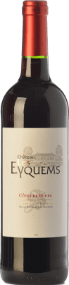 12,95 € 免费送货 | 红酒 Château Les Eyquems 岁 A.O.C. Côtes de Bourg 波尔多 法国 Merlot 瓶子 75 cl