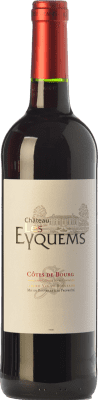 12,95 € Free Shipping | Red Wine Château Les Eyquems Crianza — Aged A.O.C. Côtes de Bourg Bordeaux France Merlot Bottle 75 cl