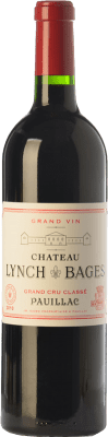 201,95 € Kostenloser Versand | Rotwein Château Lynch-Bages Crianza — Kurze Fassreifung A.O.C. Pauillac Bordeaux Frankreich Merlot, Cabernet Sauvignon, Cabernet Franc, Petit Verdot 75 cl