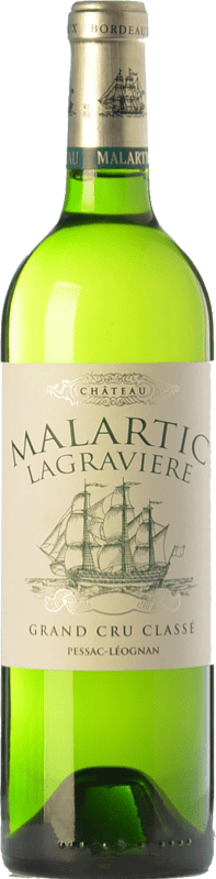 108,95 € Spedizione Gratuita | Vino Bianco Château Malartic-Lagravière Crianza — Invecchiato in Botte A.O.C. Pessac-Léognan bordò Francia Sémillon, Sauvignon Bottiglia 75 cl