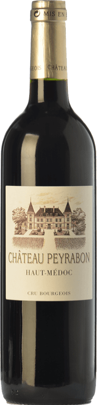 16,95 € Kostenloser Versand | Rotwein Château Peyrabon Crianza — Kurze Fassreifung A.O.C. Haut-Médoc Bordeaux Frankreich Merlot, Cabernet Sauvignon, Cabernet Franc, Petit Verdot Flasche 75 cl