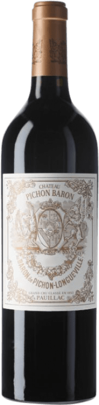201,95 € Free Shipping | Red wine Château Pichon Baron Pichon-Longueville Aged A.O.C. Pauillac Bordeaux France Merlot, Cabernet Sauvignon, Cabernet Franc Bottle 75 cl